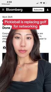 Instead of golf, pickleball might soon be the sport to play if you're  trying to network in corporate America 🏓