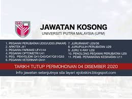 Tawaran adalah dipelawa daripada warganegara malaysia yang berkelayakan untuk memohon bagi mengisi jawatan kosong di universiti putra malaysia upm sebagaimana berikut: Jawatan Kosong Jawatannkosong Twitter