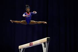 The gymnast officially became the first woman to complete the challenging yurchenko double pike vault in a competition at the u.s. Simone Biles The G O A T Expected To Rule Tokyo Olympics Los Angeles Times