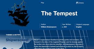 The Tempest Study Guide Infographic Shakespeare Literature