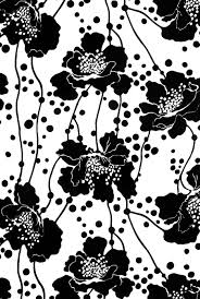 Vector flower pattern on white background. Yearofpattern Florence Broadhurst Spotted Floral Black And White Background Kate Spade Wallpaper Prints