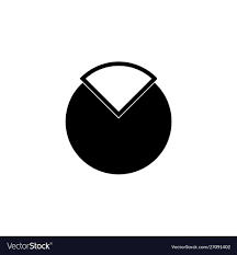 Pie Chart Icon Solid Logo Pictogram Isolated On