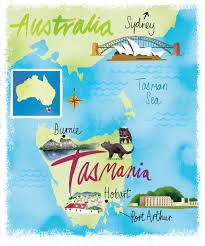 Tasmania Map By Scott Jessop Illustrated Map Tasmania Map