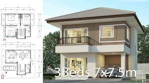House Design Plan 7x7 5m With 3 Bedrooms House Plan Map Philippines House Design Simple Bungalow House Designs 2 Storey House Design