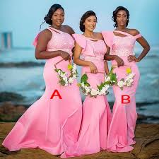 Look for something new for yourselves. Hot Pink Long Bridesmaid Dresses For African Black Girls Cut Out One Shoulder Mermaid Wedding Party Dress Women Formal Gown 2020 Bridesmaid Dresses Aliexpress
