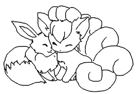 These original colouring page is hand drawn. Eevee And Vulpix Couple Base By Deviancat0 0 On Deviantart