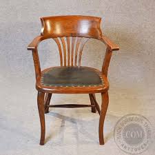 Elecwish office chair mid back ergonomic desk chair office computer swivel adjustable rolling study chair task chair with flip up armrests, pink. Quality Oak Office Study Chair Vintage Antique Desk Armchair C1910 195772 Sellingantiques Co Uk
