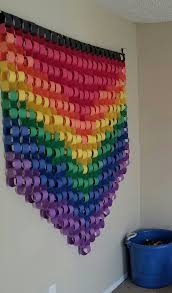 Paper Chain Rainbow Wall Hanging Made From Construction Paper Original Design Paper Wall Decor Construction Paper Crafts Construction Paper Art