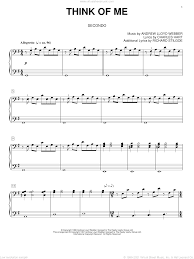 Share download and print free sheet music for piano with the worlds largest community of sheet music creators composers performers music teachers students beginners artists and other musicians with over 1000000 sheet digital music to play practice learn and enjoy. Think Of Me Piano Sheet Music Pdf Best Music Sheet