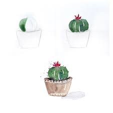 Learn to paint with bold, vivid watercolors by artist lisa hill. Paint 4 Easy Cacti Using Watercolor