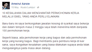 Tidak seperti sebelumnya, orang yang mencari pekerjaan akan menghantar surat permohonan kerja menggunakan pos atau melawat syarikat itu secara. Hr Manager Ini Akan Reject Permohonan Kerja Korang Mentah Mentah Sebab 10 Kesalahan Ini