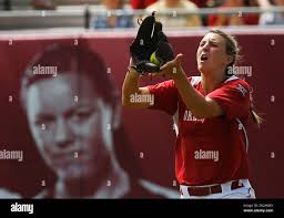 Oklahoma center fielder Nicole Pendley catches a fly ball hit by Texas  A&M's Tori Vidales in the third inning of a Division I NCAA college  softball tournament regional championship game in Norman,