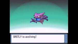 shiny gastly evolves to haunter and then gengar pokemon diamond