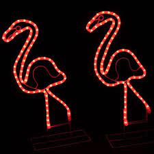 2 Lighted Pink Flamingo Yard Envy Christmas House Lights Flamingo Christmas Flamingo Lights