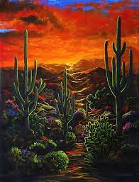 Ending saturday at 9:12am pdt 2d 10h. Desert Sunset Painting By Lance Headlee