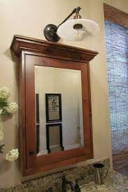 Medicine Cabinet Light Fixture Bathroom Mirror Makeover Cabinet Lighting Diy Fixtures Diy