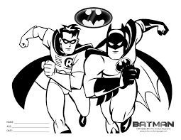 Show your kids a fun way to learn the abcs with alphabet printables they can color. Batman And Robin Coloring Page For Kids Coloring Home