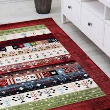 Bei den modernen perser gabbeh teppichen werden mit pflanzenfarben verschiedenste designs erzeugt, die wunderschöne lebhafte muster aufweisen. Teppich Gabbeh Stil Optik Bunt Meliert Mit Bordure Vimoda Homestyle