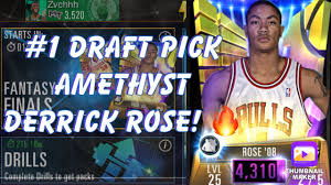 Nba 2k17 finals draft 3 teams. 1 Draft Pick Amethyst Derrick Rose Upcoming Fantasy Finals Nba 2k Mobile Season 3 Youtube