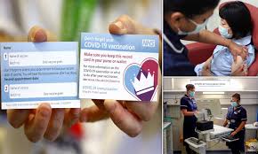 Book or manage your coronavirus vaccination appointments. Covid 19 Uk Fears Over New Nhs Vaccination Identity Card Daily Mail Online