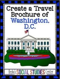 Travel Brochure For Washington D C A Project About Our Capital City In 2020 Travel Brochure Constitution Activities Middle School Activities