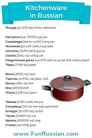 Kitchenware In Russian Russian Language Learn Russian Russian Language Learning