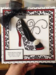 Black And Red Greeting Cards Chloe Shoe Stamp Black Red And White Theme Handbag Card Chloes Creative Cards Beautiful Handmade Cards
