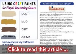 Craft Paints As Weathering Colors Model Railroad Hobbyist