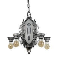 Art deco chandelier ceiling hanging light fixture lamp silver & gold. Antique Art Deco Chandelier With Mirrored Glass Panels Antique Lighting Art Deco Ceiling Lighting Multi Arm Chandeliers Recent Arrivals The Preservation Station
