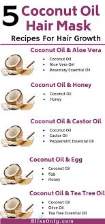 5 Best Coconut Oil Hair Mask For Hair Growth Blissonly In 2020 Coconut Oil Hair Mask Recipe Coconut Oil Hair Mask Hair Mask Recipe