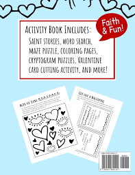 Free rosary coloring pages free stations of the cross coloring pages free apostles' creed coloring pages (english/spanish) free our blessed mother coloring pages (english/spanish) free saints, blesseds, and clergy coloring pages life of st. The Story Of Saint Valentine A St Valentine S Day Activity Book For Kids Includes Bingo Game Word Search Maze Puzzle Coloring Pages Cryptograph Puzzles And Cut Out St Valentine Cards Products