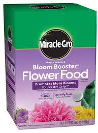 Nutrients are quickly lost in containers either because the plant uses them up or they are washed the best advice is to simply look at the detailed instructions on the fertilizer package regarding how often to feed garden plants, and the rate. Miracle Gro Water Soluble Bloom Booster Flower Food Plant Food Miracle Gro