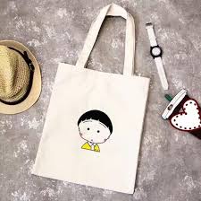 Túi tote canvas hình cô gái - THẢO HOME