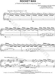 Piano man sheet music for piano download free in pdf or midi. Elton John Rocket Man Sheet Music Piano Solo In Bb Major Download Print Sku Mn0150861