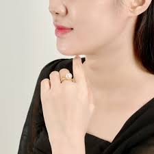 Nhẫn vàng 18k đính ngọc trai south sea pnj psddc000008