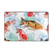Area rugs 3.75' x 6' through 5' x 7', 6'x8', and square area rugs up to 6'. Mydaily Koi Carps Fish Watercolor Area Rug 2 X 3 Feet Living Room Bedroom Kitchen Decorative Lightweight Foam Printed Rug Buy Online In Aruba At Aruba Desertcart Com Productid 63157848