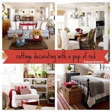 Maybe you would like to learn more about one of these? Decorating With A Pop Of Red Cottage The Inspired Room Red Accents Living Room Cottage Decor Farm House Living Room