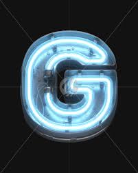 G From Metal Neon Light Alphabet On Yellow Images Creative Fonts