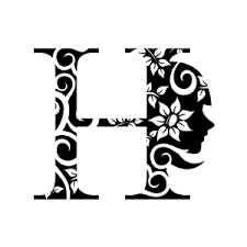 Flower Clipart Black Alphabet H With White Background Download Free Flower Clipart Designs Gallery Web Arts Graphics Images An Monograma Vetores Tatoo