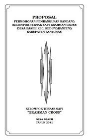 Maybe you would like to learn more about one of these? Kumpulan Proposal Gratis Contoh Proposal Permohonan Bantuan Kandang Sapi