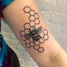 Bee And Honeycomb Tattoo Honeycomb Tattoo Bee Tattoo Cuff Tattoo