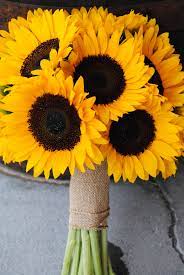Woodward S Floral Riverton Wy Sunflower Bouquet With Burlap Wrap Sunflower Bouquets Wedding Flowers Flower Crown