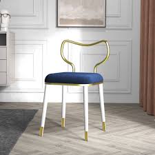 Have a modern vanity you'd like to accessorize? Modern Chair Cat Backrest Makeup Stool Gold Vanity Stool Creative Makeup Stool Furniture