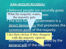 Several times during the lecture. Jean Jacques Rousseau Believed That The Best Form Of Government Would Be A