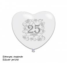 (goldene hochzeit), 60 der hochzeitstag ist jedes jahr er wird gefeiert, das ist klar man zeigt damit ja irgendwie: Ballon Boutique Latexballons 25 Silberne Hochzeit