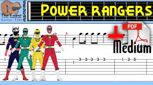 Power Rangers Theme Guitar Tab Youtube