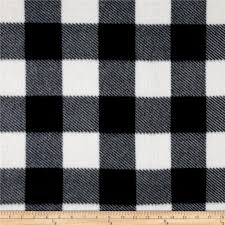 Black And White Gingham Fabric By The Yard Fleece Buffalo Plaid Print Black White Black And White Fabric Printing On Fabric Flannel Fabric