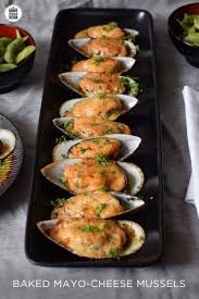 Baked Mayo Cheese Mussels In 2020 Mussels Recipe Seafood Recipes Baked Mussels