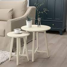 Remote controls, magazines, popcorn bowls… your living room table has a lot to take care of. Kragsta Nest Of Tables Set Of 2 Light Beige Ikea