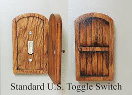 Wooden Rustic Decorative Hobbit Fairy Door Switchplate Cover Novelty Home Hidden Door Home Decor Unique Gift Handmade Home Decor Rustic Doors Handmade Home